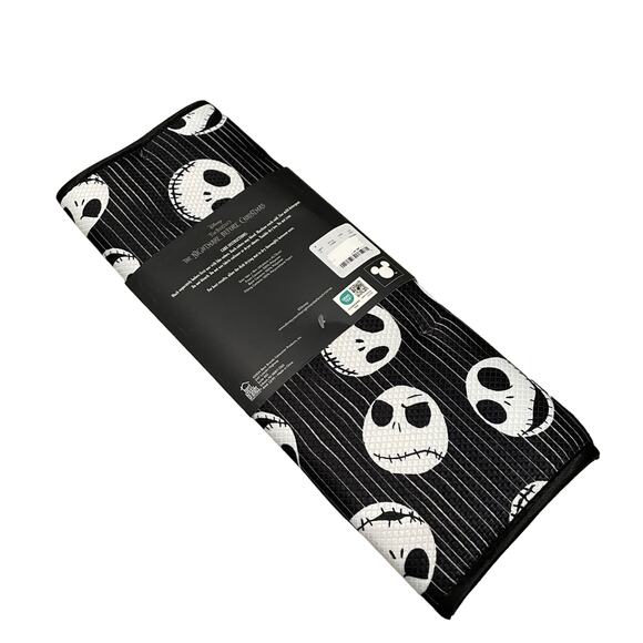 Disney NIGHTMARE BEFORE CHRISTMAS Dish Drying Mats Set of 2 Black & White New - Picture 14 of 16